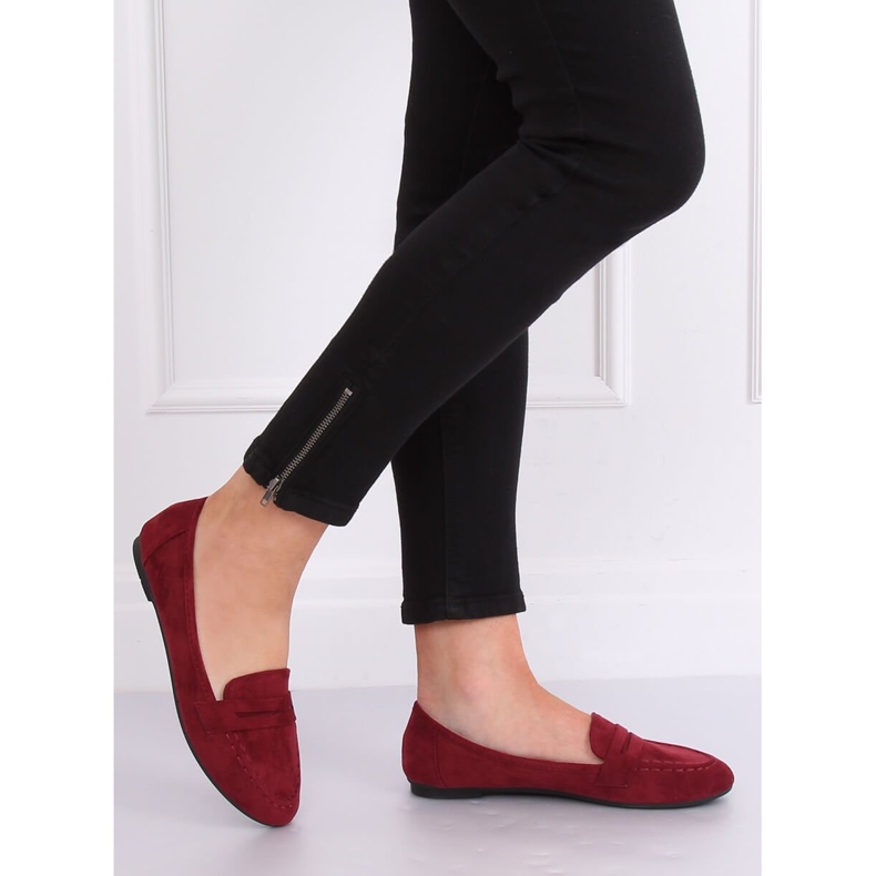 Mocasines de mujer burdeos B2030 Wine rojo 1