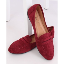 Mocasines de mujer burdeos B2030 Wine rojo 2