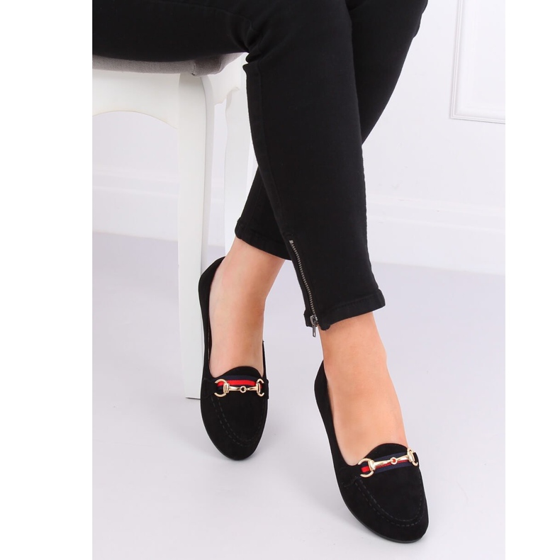 Mocasines negros de mujer B2027 Negro 2