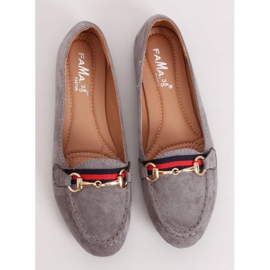 Gris Mocasines grises de mujer B2027 Gris 3
