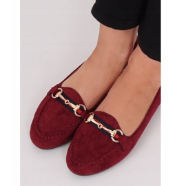 Mocasines de mujer burdeos B2027 Wine rojo 1