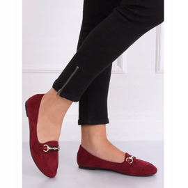 Mocasines de mujer burdeos B2027 Wine rojo 2