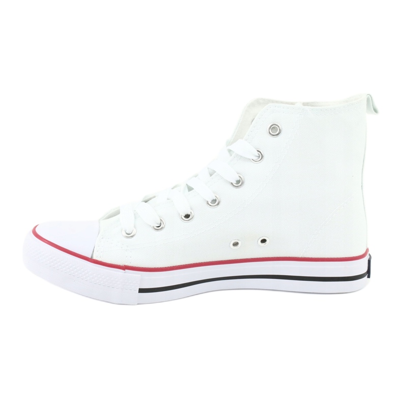 Zapatillas altas American Club LH42 blanco rojo 2