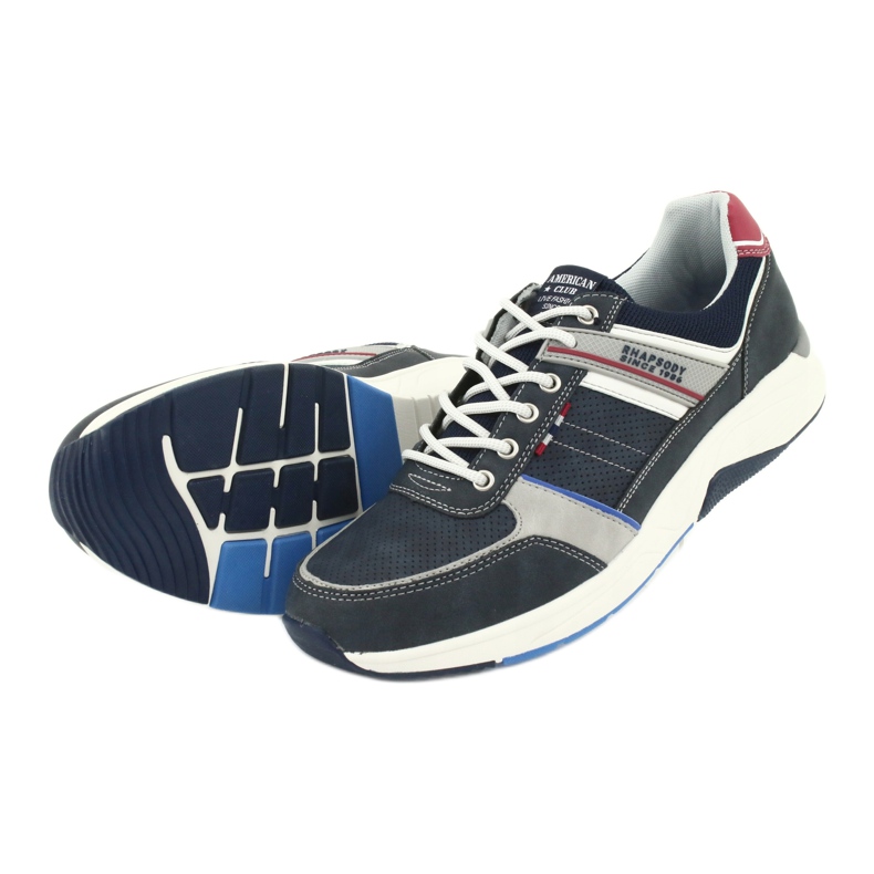 Zapatillas deportivas ADI American Club RH07 rojo azul marino gris 5