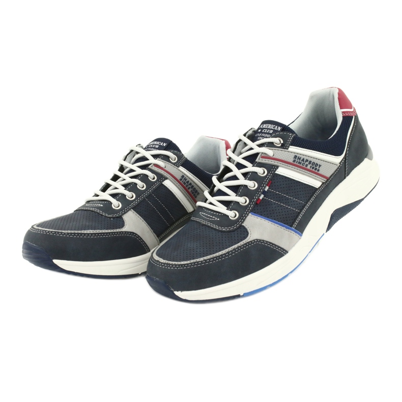Zapatillas deportivas ADI American Club RH07 rojo azul marino gris 3