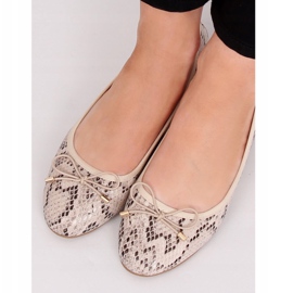 Bailarinas piel de serpiente LK31P Snake beige 1