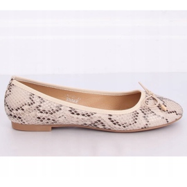 Bailarinas piel de serpiente LK31P Snake beige 2