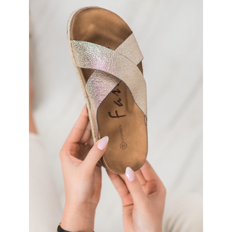 Goodin Cómodas zapatillas doradas dorado 1