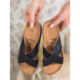Goodin Cómodas pantuflas negras negro 10