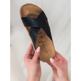 Goodin Cómodas pantuflas negras negro 1