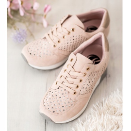 Kylie Zapatos calados en la plataforma rosado 4