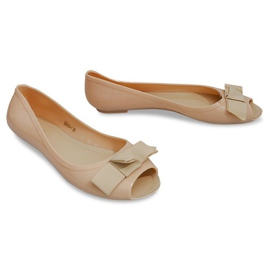 Bailarinas Con Sandalias De Punta Abierta D3434 Beige 4