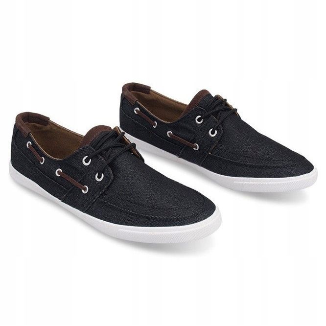 806 mocasines negros con cordones 1