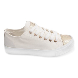 Zapatillas de mujer blancas TL13 blanco amarillo 2