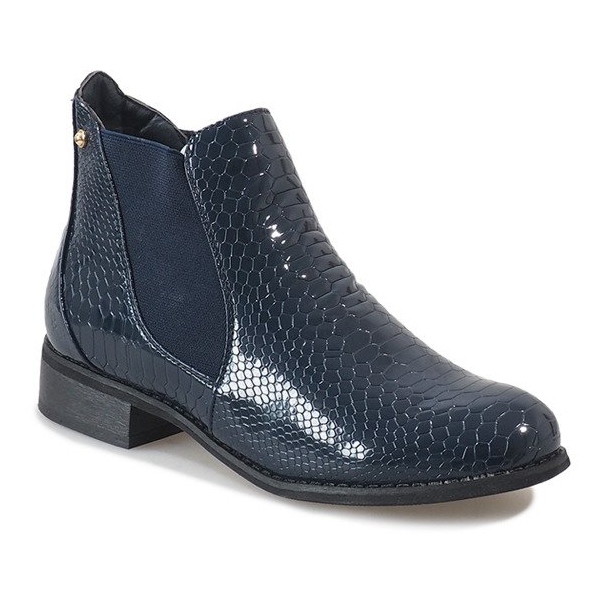 Botas elegantes azul marino 1602 1