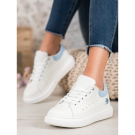 Kylie Calzado deportivo de moda blanco 5