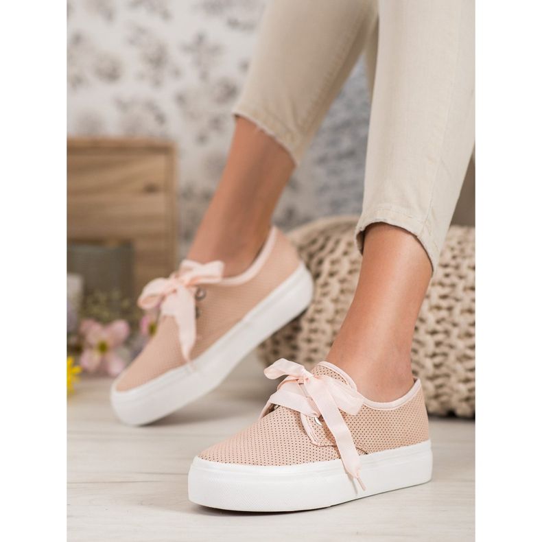 Kylie Zapatillas atadas con una cinta marrón 2