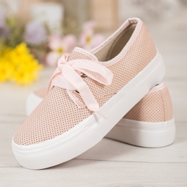 Kylie Zapatillas atadas con una cinta marrón 3