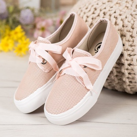 Kylie Zapatillas atadas con una cinta marrón 4