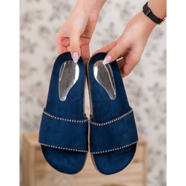 Goodin Zapatillas de gamuza azul marino 4
