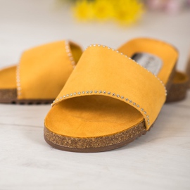 Goodin Zapatillas de gamuza amarillo 1