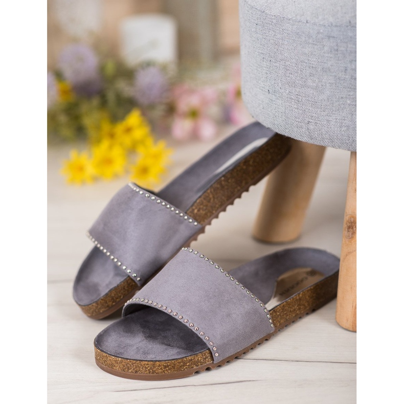 Goodin Zapatillas de gamuza gris 1