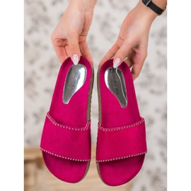 Goodin Zapatillas de gamuza rosado 4