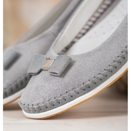 Bailarinas Con Lazo VINCEZA gris 2 Bailarinas Con Lazo VINCEZA gris 2