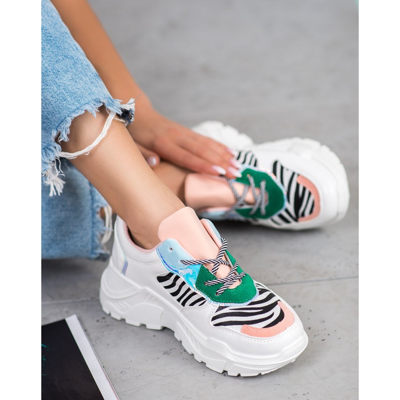 SHELOVET Zapatillas De Moda blanco multicolor 2 SHELOVET Zapatillas De Moda blanco multicolor 2