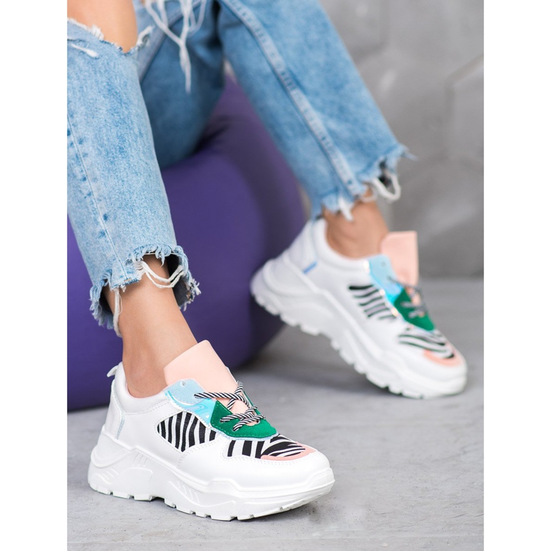 SHELOVET Zapatillas De Moda blanco multicolor 1 SHELOVET Zapatillas De Moda blanco multicolor 1