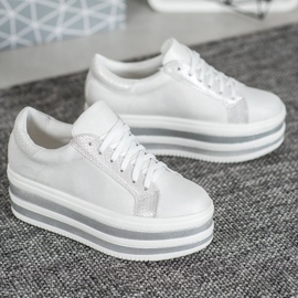 Seastar Zapatillas en la plataforma de moda blanco 6