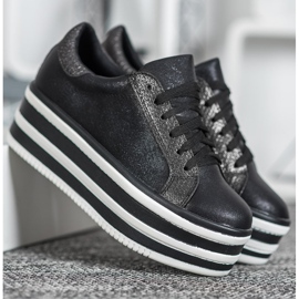 Seastar Zapatillas en la plataforma de moda negro 3