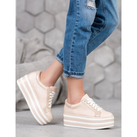 Seastar Zapatillas en la plataforma de moda marrón 5