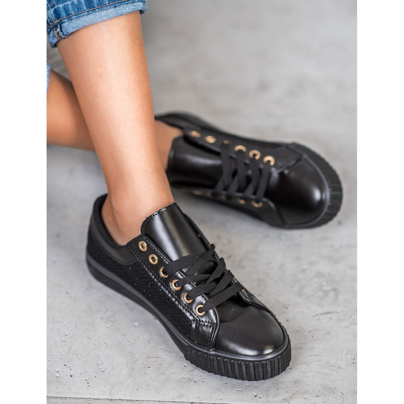 Muto Zapatillas negras con malla negro 2 Muto Zapatillas negras con malla negro 2