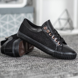 Muto Zapatillas negras con malla negro 4