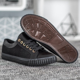 Muto Zapatillas negras con malla negro 6