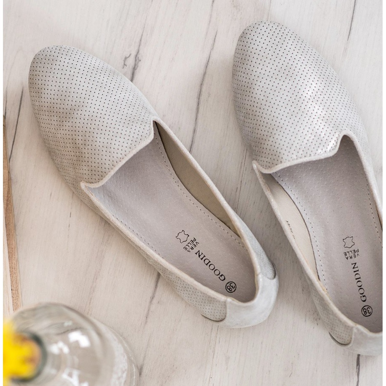 Goodin Señores de cuero beige 2