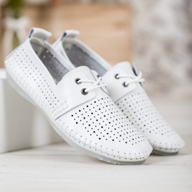 Zapatillas VINCEZA de piel blanco 3