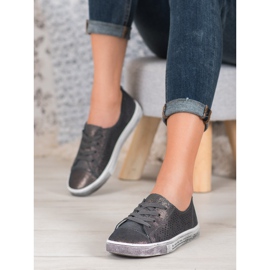 Zapatillas de piel VINCEZA gris 3