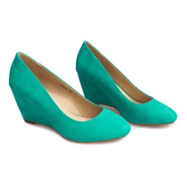 Bombas de cuña 99940 verde 2