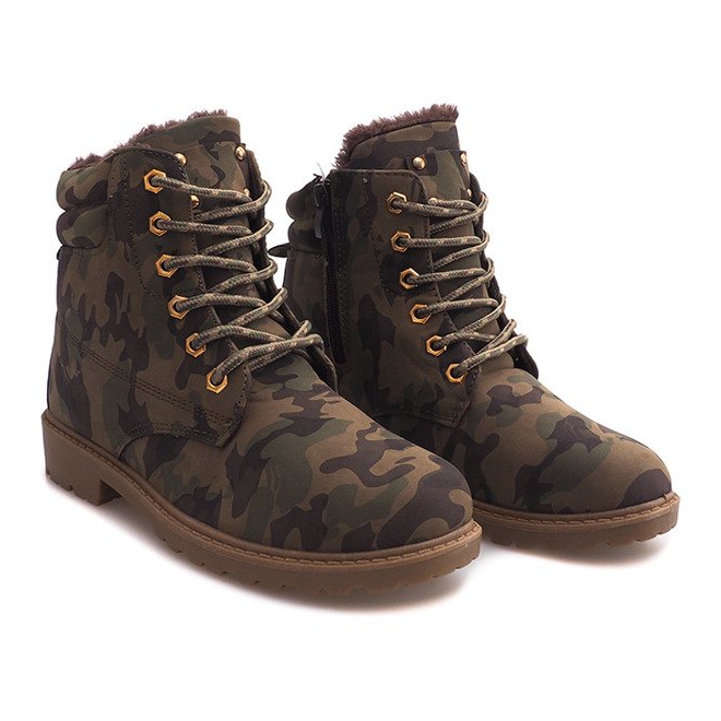 Botas Aislantes de Madera Camo BED08 Verde 2