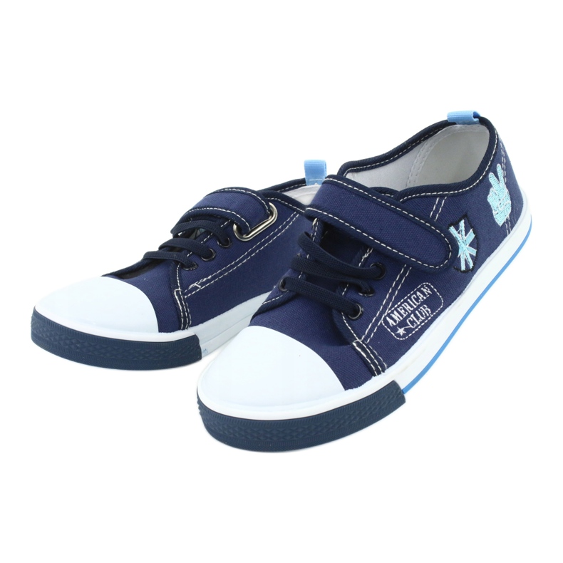 Zapatillas American Club TEN10 con velcro azul marino azul 3
