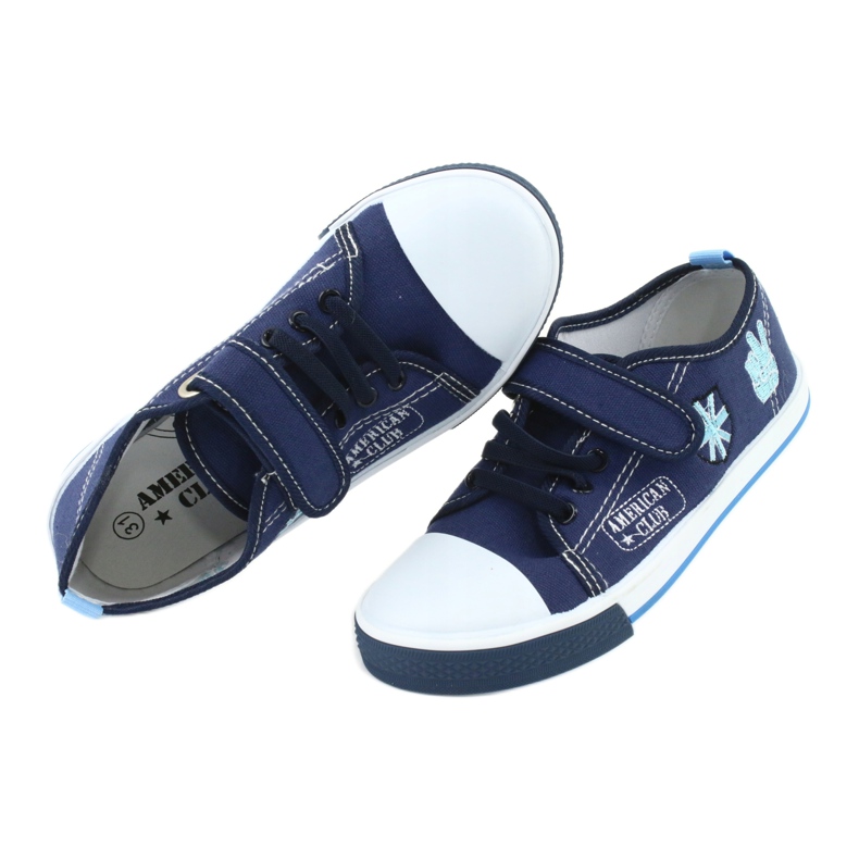 Zapatillas American Club TEN10 con velcro azul marino azul 5