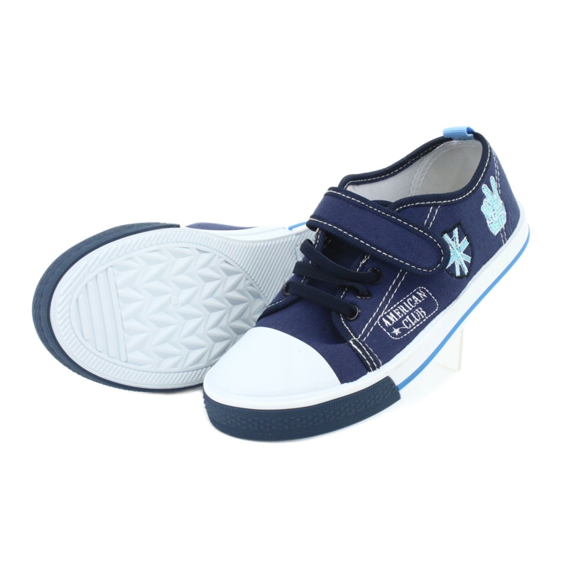 Zapatillas American Club TEN10 con velcro azul marino azul 6