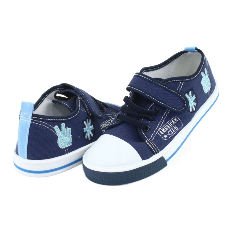 Zapatillas American Club TEN10 con velcro azul marino azul 4
