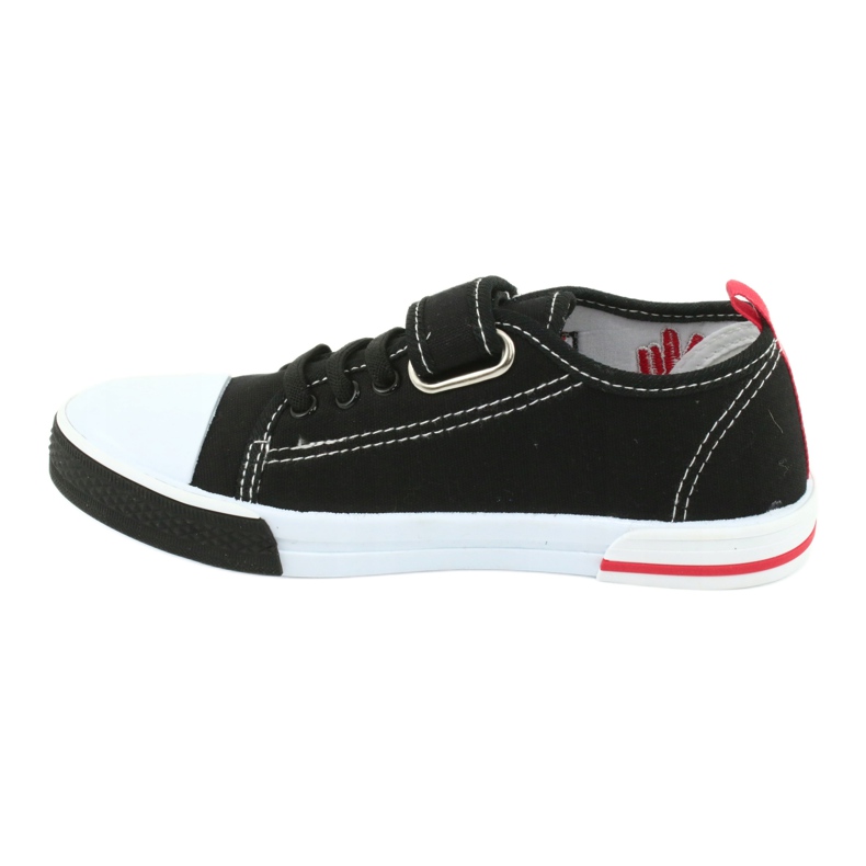 Zapatillas American Club TEN10 con velcro negro rojo 2