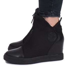 Zapatillas de deporte de ante negras Nathalie negro 2