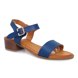 Sandalias de tacón azul Victorville 1