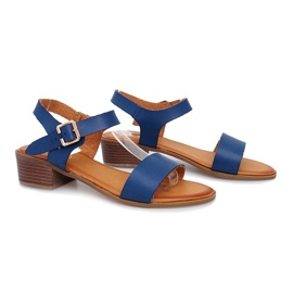 Sandalias de tacón azul Victorville 2