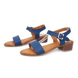 Sandalias de tacón azul Victorville 3